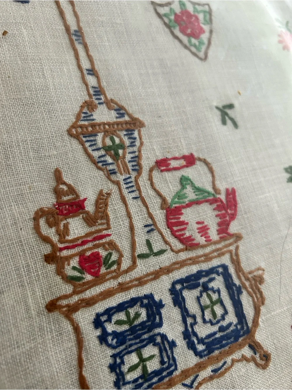 Hand-Embroidered Kitchen Wall Art - Multicolor